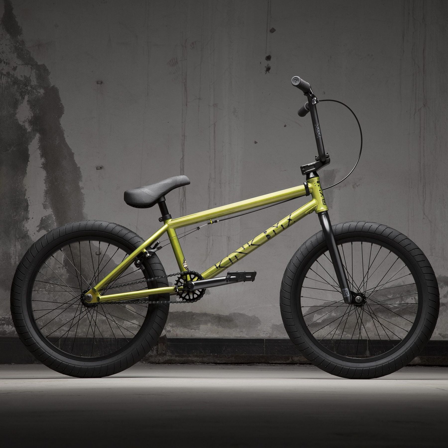 Kink Launch Freestyle BMX Gloss Digital Lime 99bikes .nz