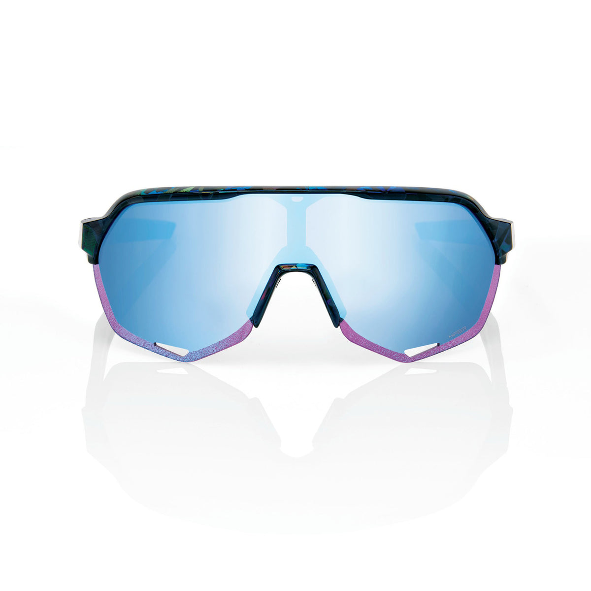 100% MTB Sport Glasses Speedcraft Black Holographic - HiPER Blue