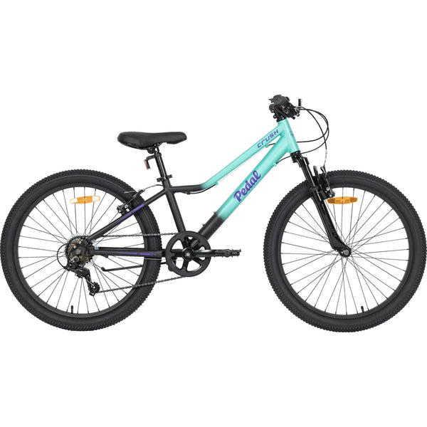 Pedal Crush 24" Kids Bike Teal/Black Fade