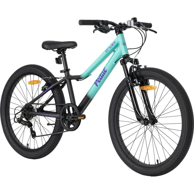 Pedal Crush 24" Kids Bike Teal/Black Fade