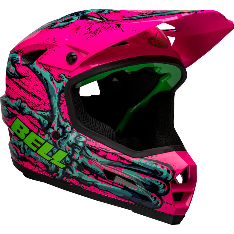 Bell Sanction 2 DLX MIPS Full-Face Helmet Bonehead Gloss Pink/Turquoise