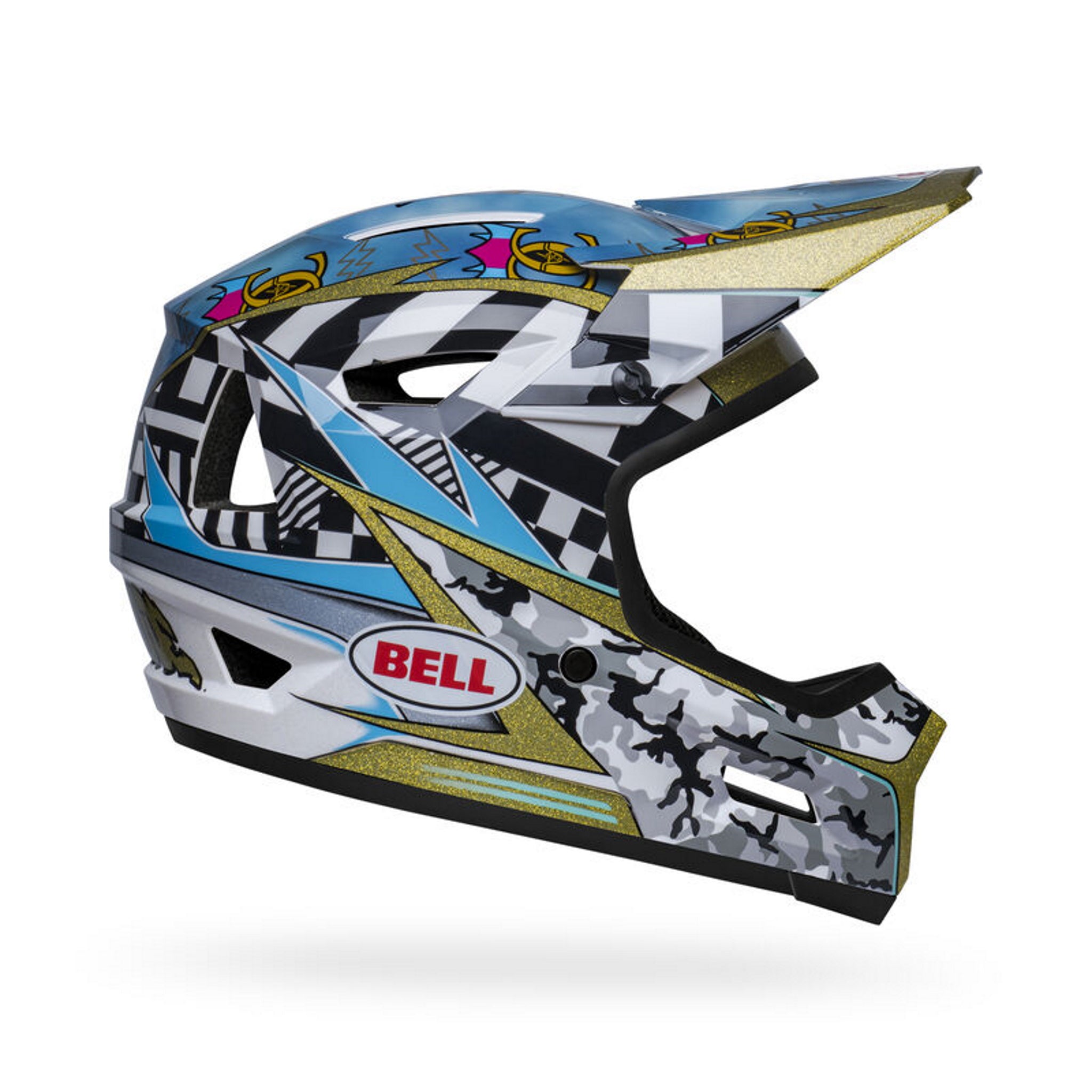 Bell Sanction 2 DLX MIPS Full Face Helmet Caiden Gloss Black White 99bikes .nz