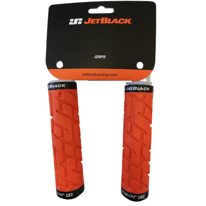 Jetblack Rivet Lock On Grips Orange/Black Rings main image