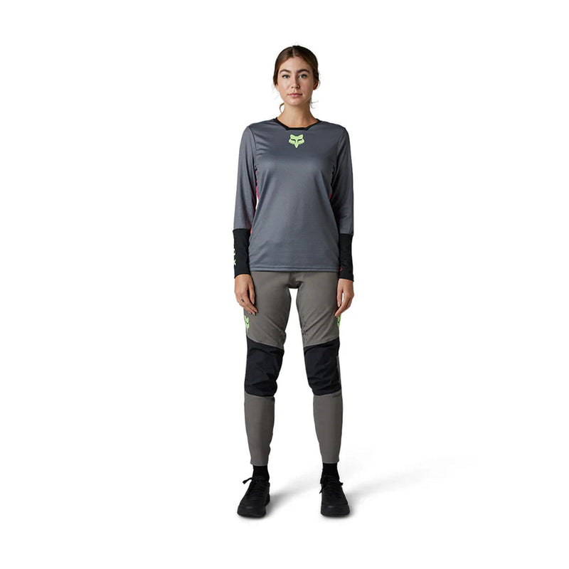 Fox Women's Defend Race Long Sleeve Jersey Pewter