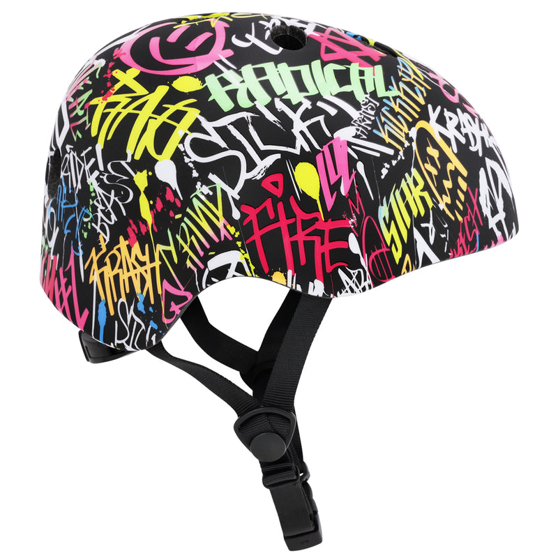 Krash Street Writer Youth Black/Neon Helmet