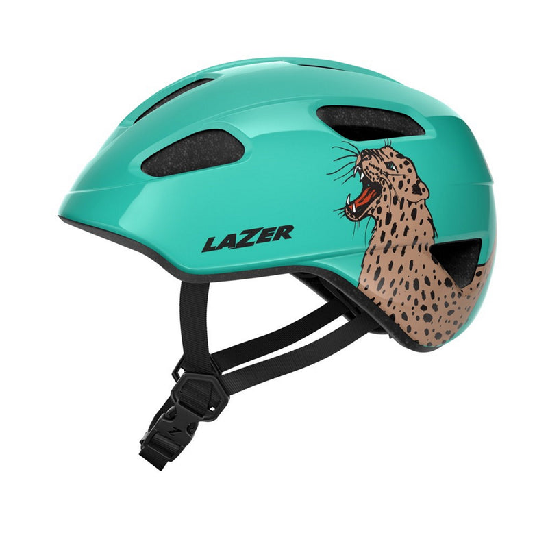 Lazer Nutz Kineticore Kid's Helmet Teal Leopard