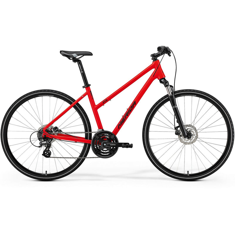 Merida Crossway 10 W Hybrid Bike Matt Race Red