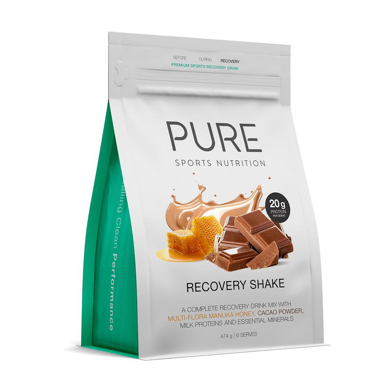 PURE Recovery Shake Pouch 475g Cacao and Honey