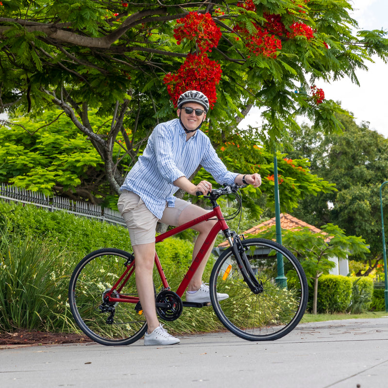 Pedal Raven 2 Hybrid Bike Dark Red