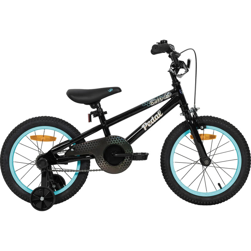 Pedal Buzz 16" Kids Bike Black/Blue (Sprinkles)