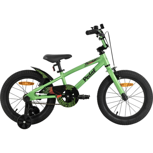 Pedal Hoot 16" Kids Bike Green