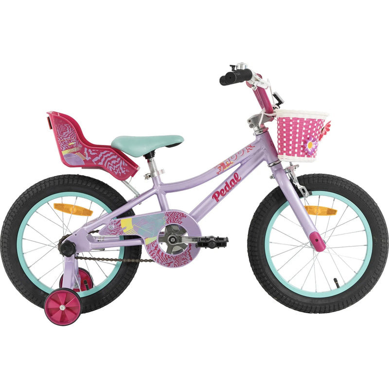 Pedal Hoot 16" Kids Bike Lilac/Black