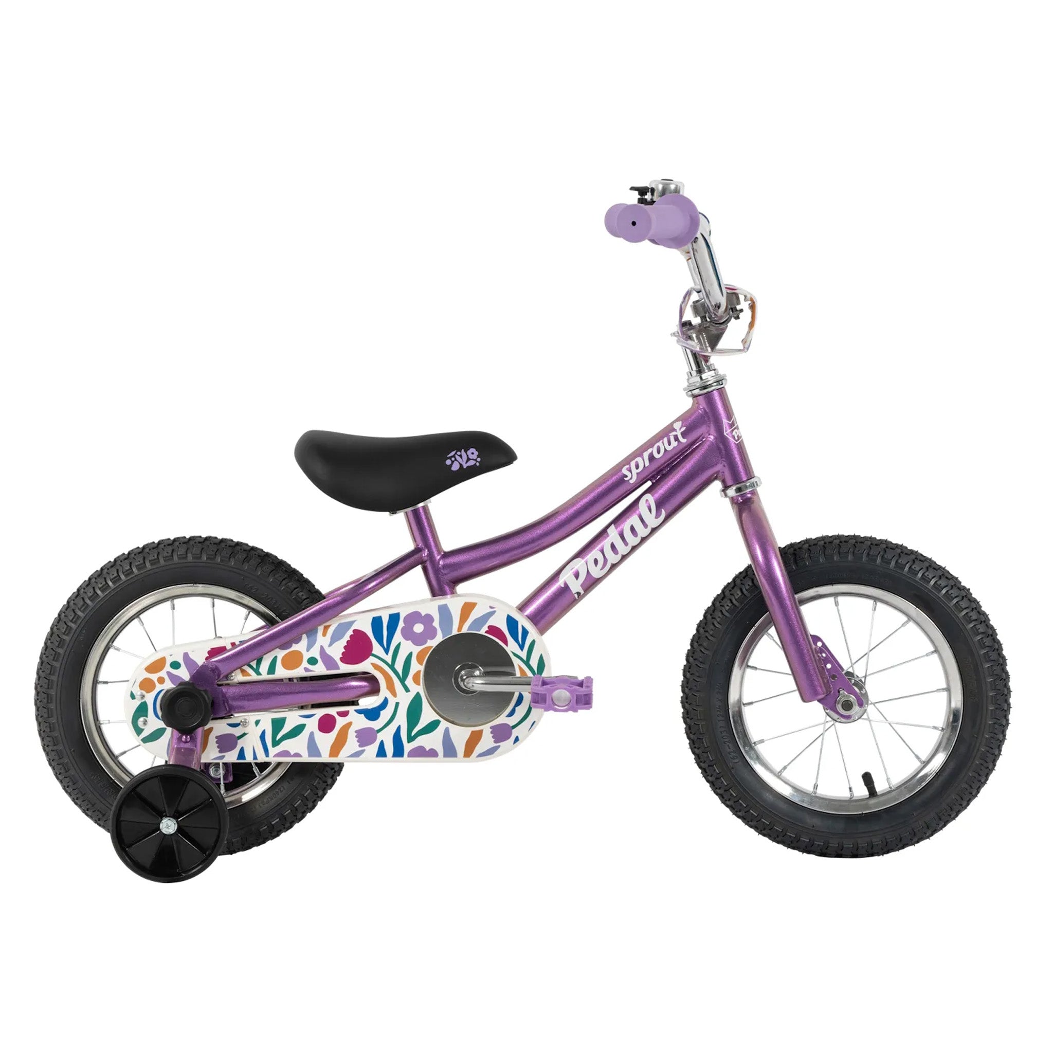 Pedal Sprout 12 Kids Bike Purple Flowers 99bikes .nz