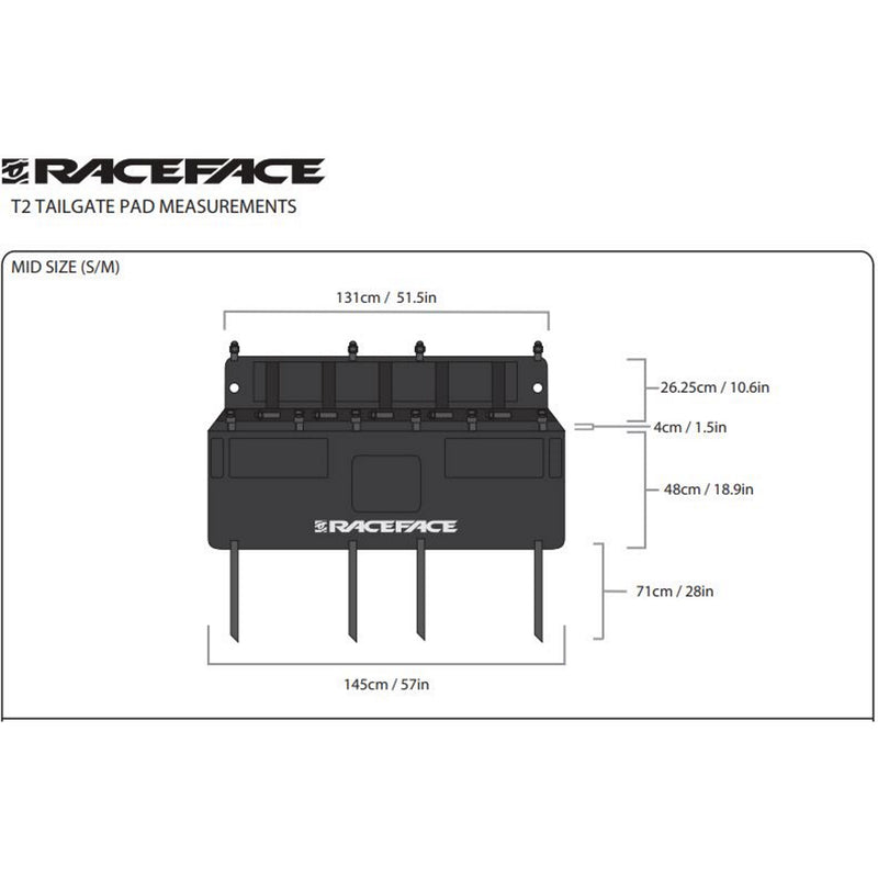 Race Face T2 Tailgate Pad Olive Mid-Size