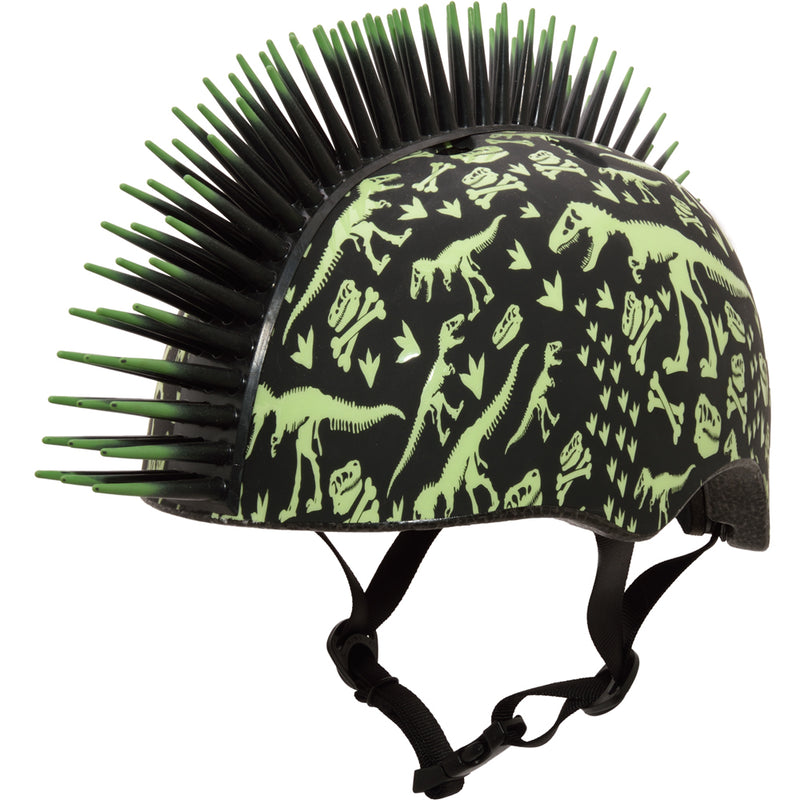 Raskullz T-Rex Bonez Mohawk Toddler Helmet Black/Green