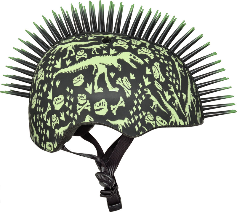 Raskullz T-Rex Bonez Mohawk Toddler Helmet Black/Green