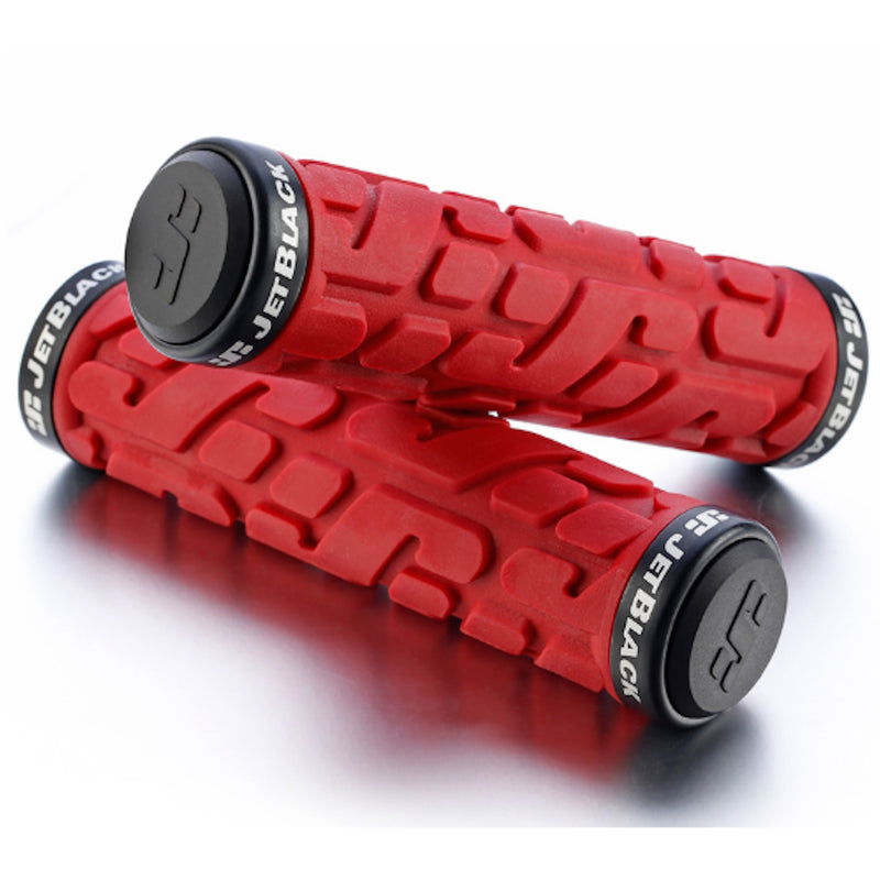 JetBlack Rivet LockOn Grips Red/Black main image