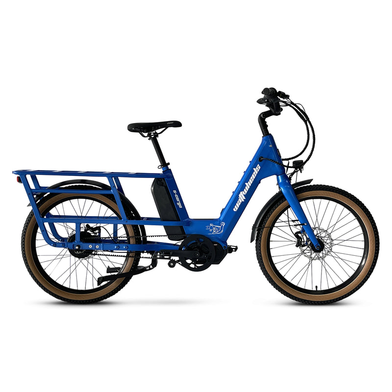 Wattwheels SCargo Electric Cargo Bike 672Wh Battery Blue