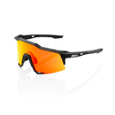 100% Speedcraft Sunglasses Soft Tact Black with HiPER Red Mirror Lens