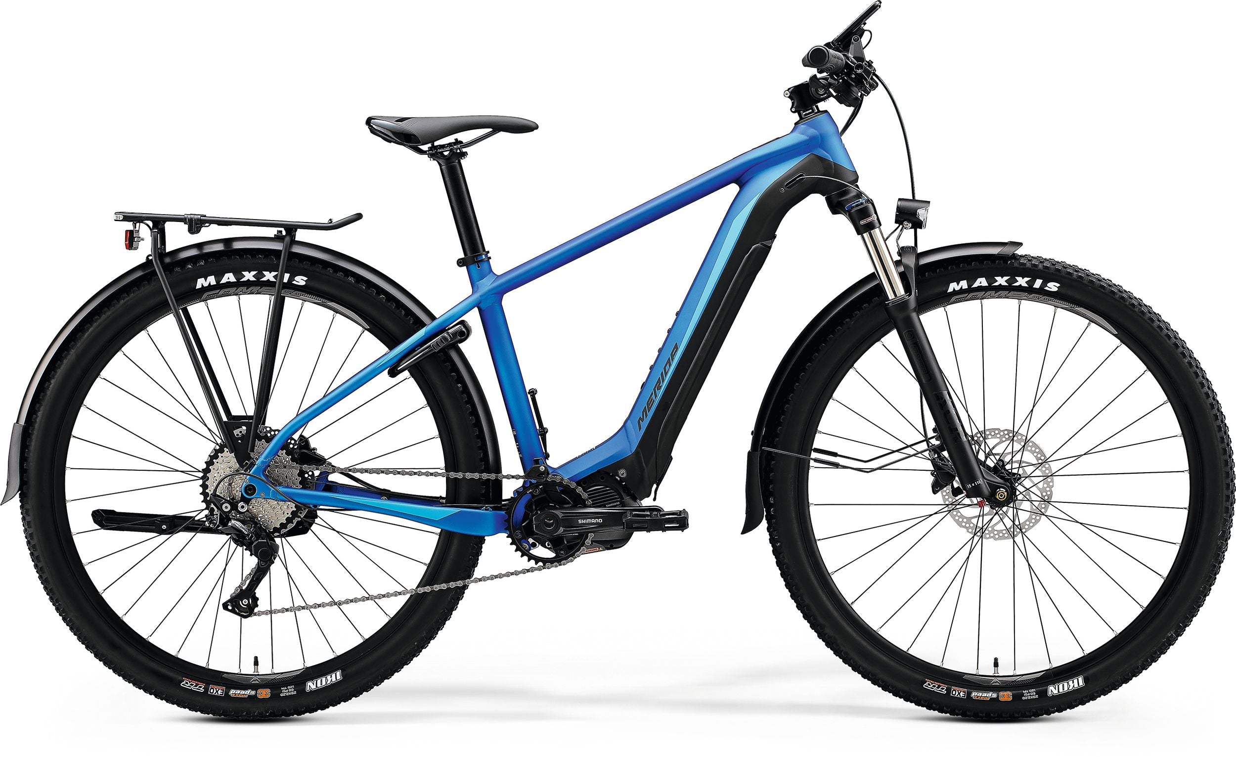 Merida eBig Nine 400 EQ Electric Mountain Bike Gloss Blue Black