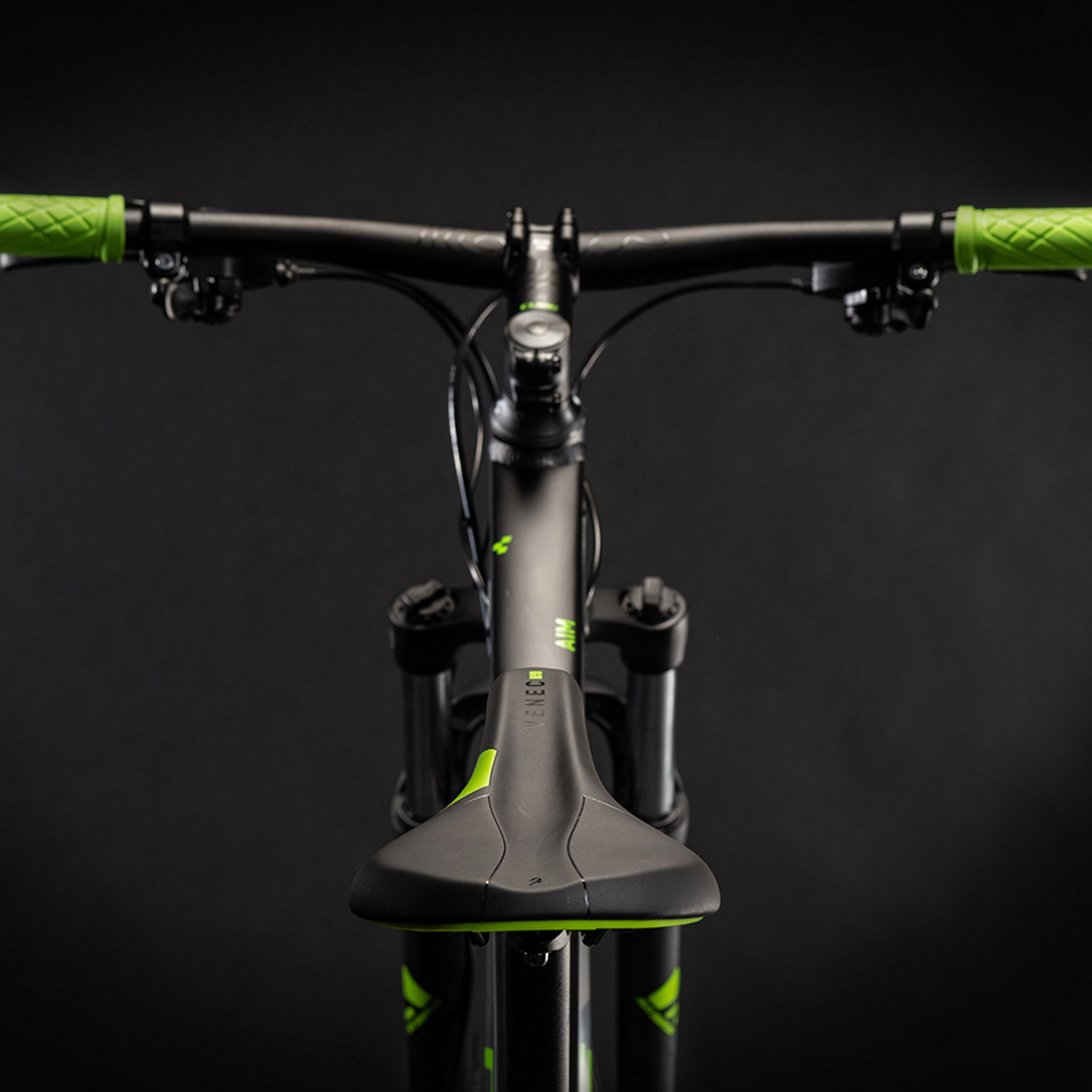 Cube mountain bike black fashion and green