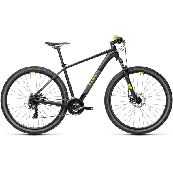 Cube Aim Hardtail Mountain Bike Black n Green 99bikes .nz