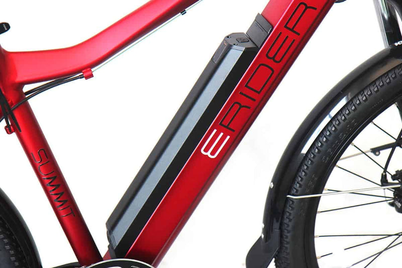 E-Rider Summit Plus Electric Bike 460wh Battery 26" Wheels Red