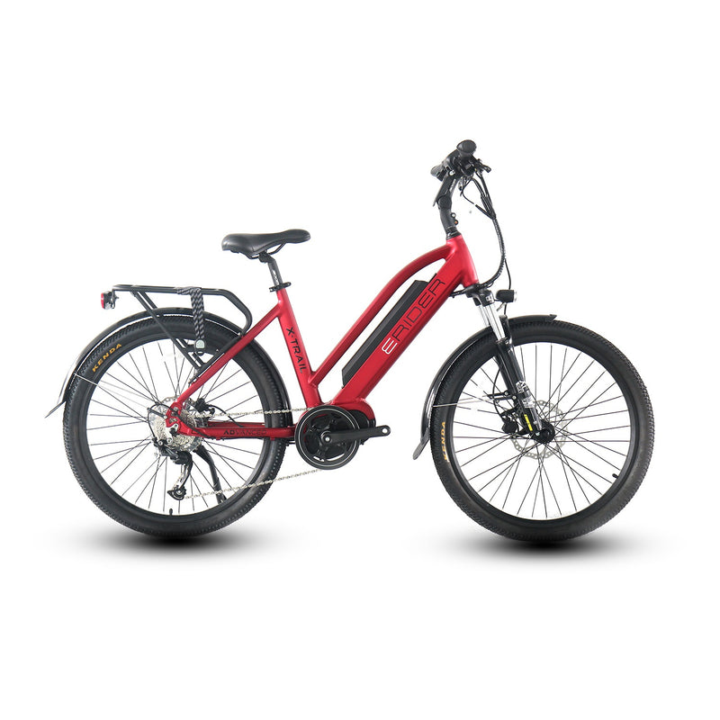 E-Rider Xtrail Advanced Electric Bike 504wh Battery Matt Red