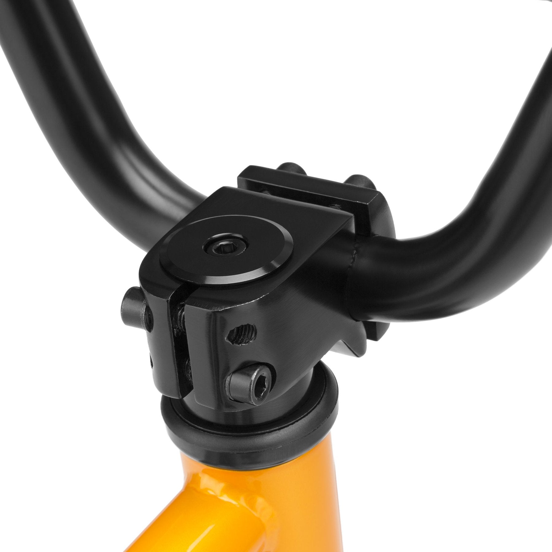 Orange and shop black bmx bike