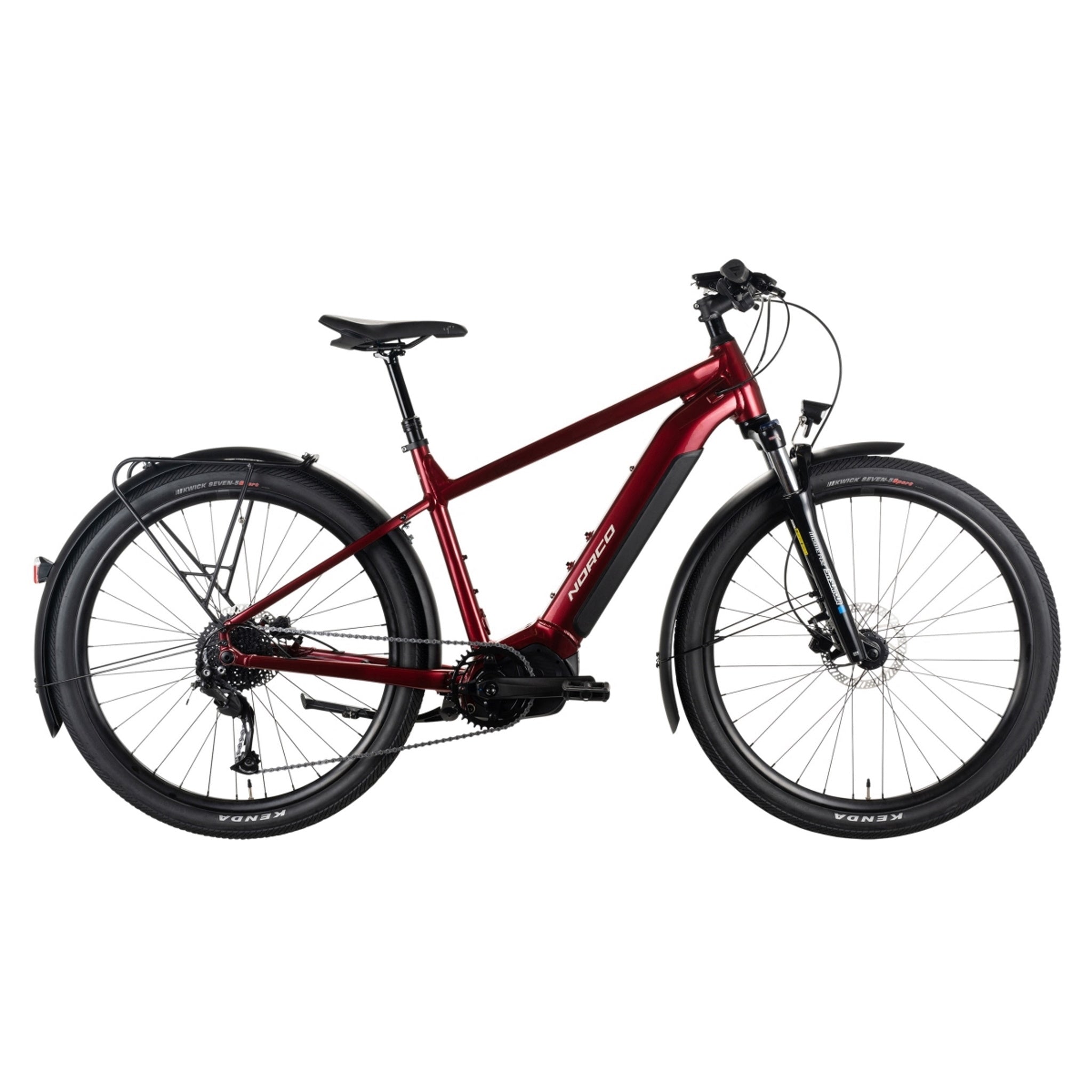 Norco Indie VLT 1 Urban Electric Bike 504wh Battery Red Silver