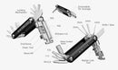 Topeak Multi Tool Mini P20 20 functions w/chainlink tool w/bag black